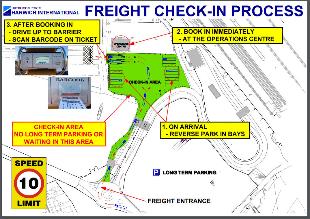 Harwich port freight check in