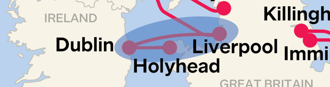 Stena Line Dublin Liverpool ferry route map