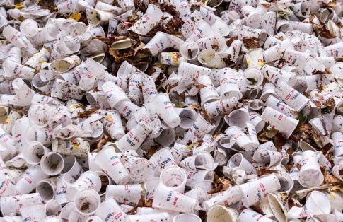 Plastic cup rubbish